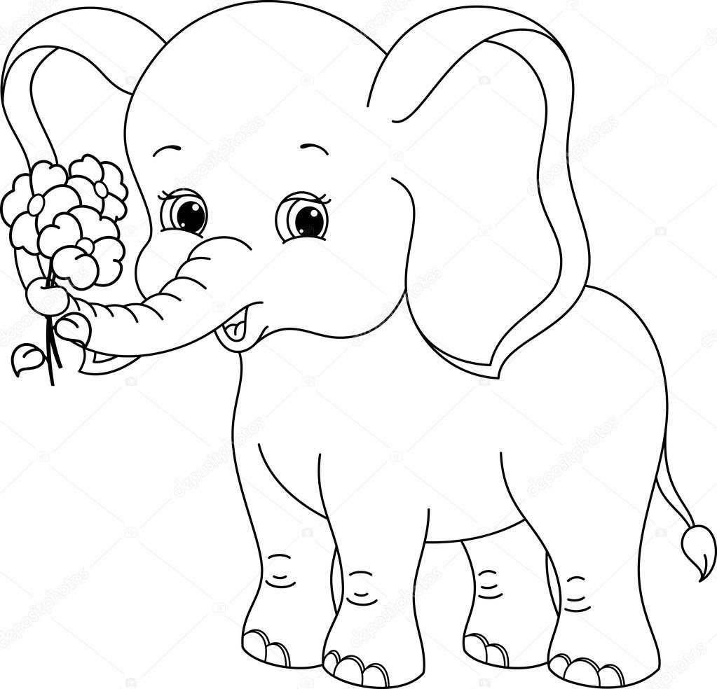 1023x984 Baby Elephant Coloring Pages