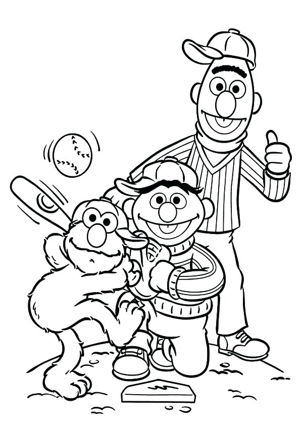 Printable Elmo Coloring Pages Baseball Coloring Pages And Friends 600x839 Printable Elmo Coloring Pages Baseball Coloring Pages And Friends