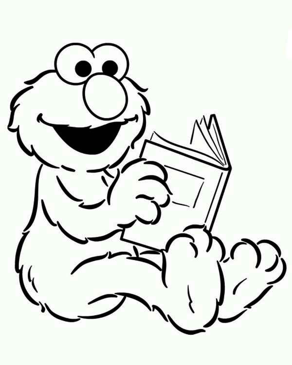 Baby Elmo Reading A Book In Sesame Street Coloring Page Color Luna 600x749 Baby Elmo Reading A Book In Sesame Street Coloring Page Color Luna