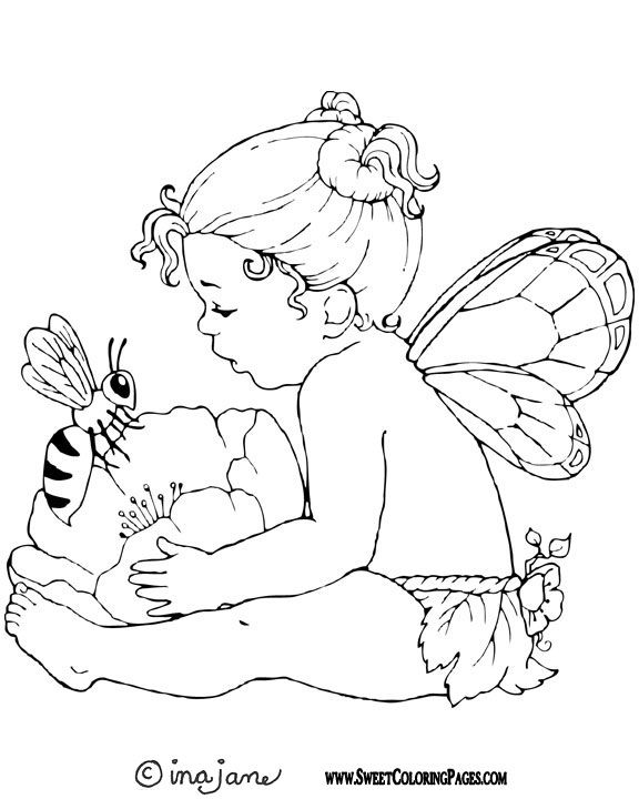 Adult Fairy Coloring Pages Babies Fairies Coloring 16 576x720 Adult Fairy Coloring Pages Babies Fairies Coloring 16