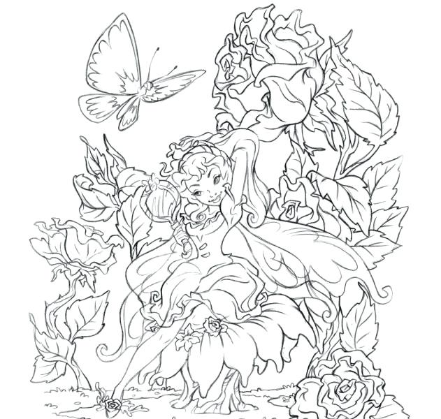 Free Printable Fairy Coloring Pages For Kids Regarding Of Fairies 631x600 Free Printable Fairy Coloring Pages For Kids Regarding Of Fairies