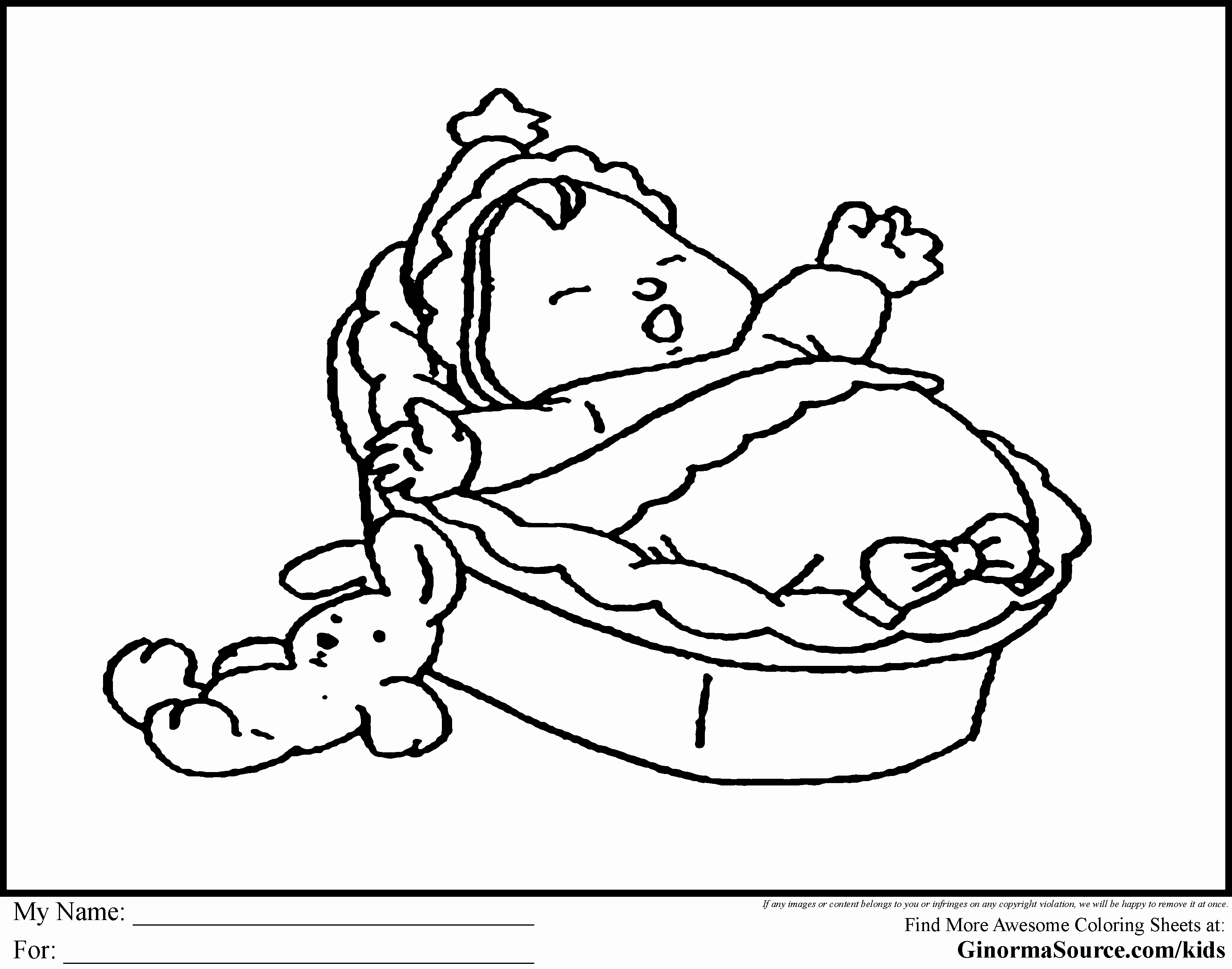 Baby Girl Coloring Pages To Print