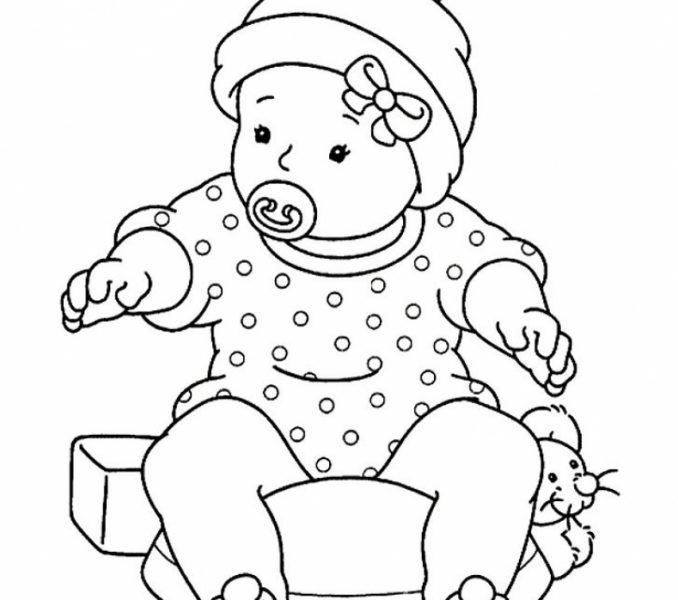 Baby Girl Colouring Pages Coloring Page 678x600 Baby Girl Colouring Pages Coloring Page