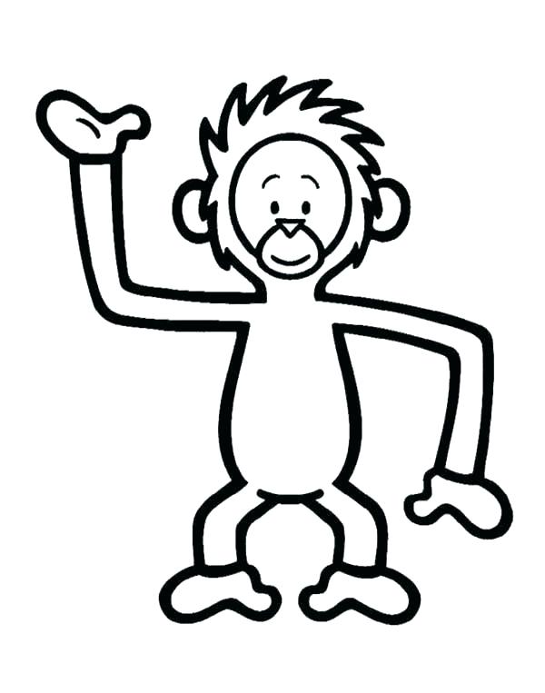 600x763 Baby Monkey Coloring Pages Baby Monkey Coloring Pages Cartoon Baby