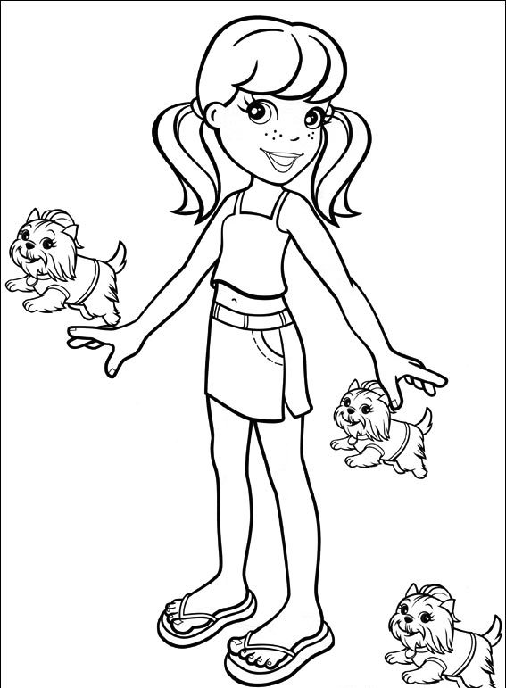 Little Girl And Puppy Coloring Pages 567x771 Little Girl And Puppy Coloring Pages