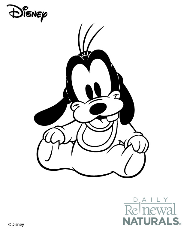 Baby Goofy Coloring Pages 613x793 Baby Goofy Coloring Pages