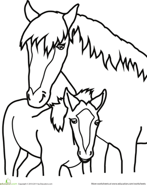 301x378 Baby Horse Worksheet