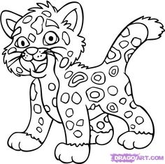 236x235 Leopard Coloring Page. More Jungle Animals Coloring Sheets