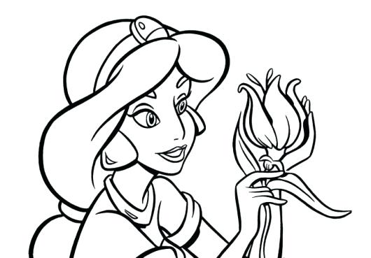 530x369 Princess Jasmine Coloring Pages Palace The Genie And Jasmine