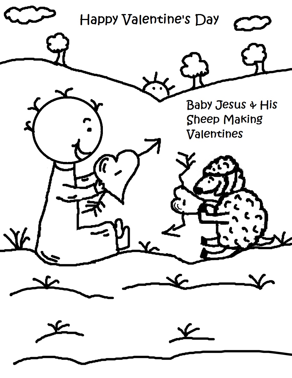 1019x1319 Valentine's Day Coloring Pages For Sunday School