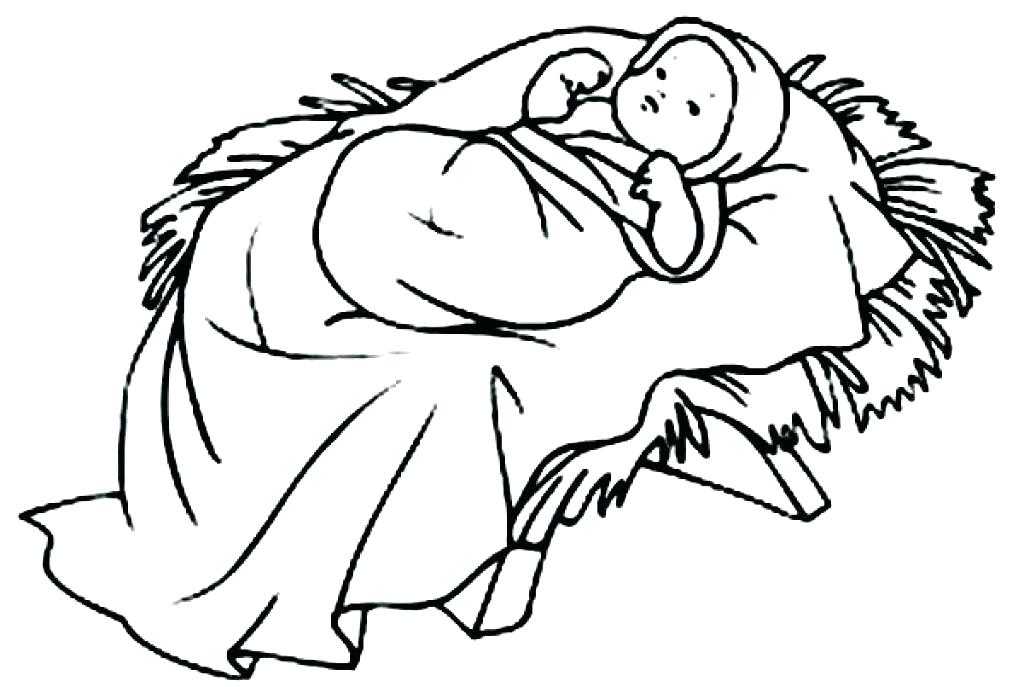 1024x687 Baby Jesus Coloring Pages Plus Baby Coloring Nativity Baby