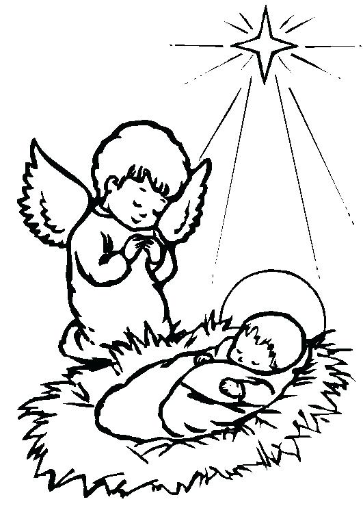 531x739 Baby Jesus Coloring Pictures Free Page Printable Pages Print