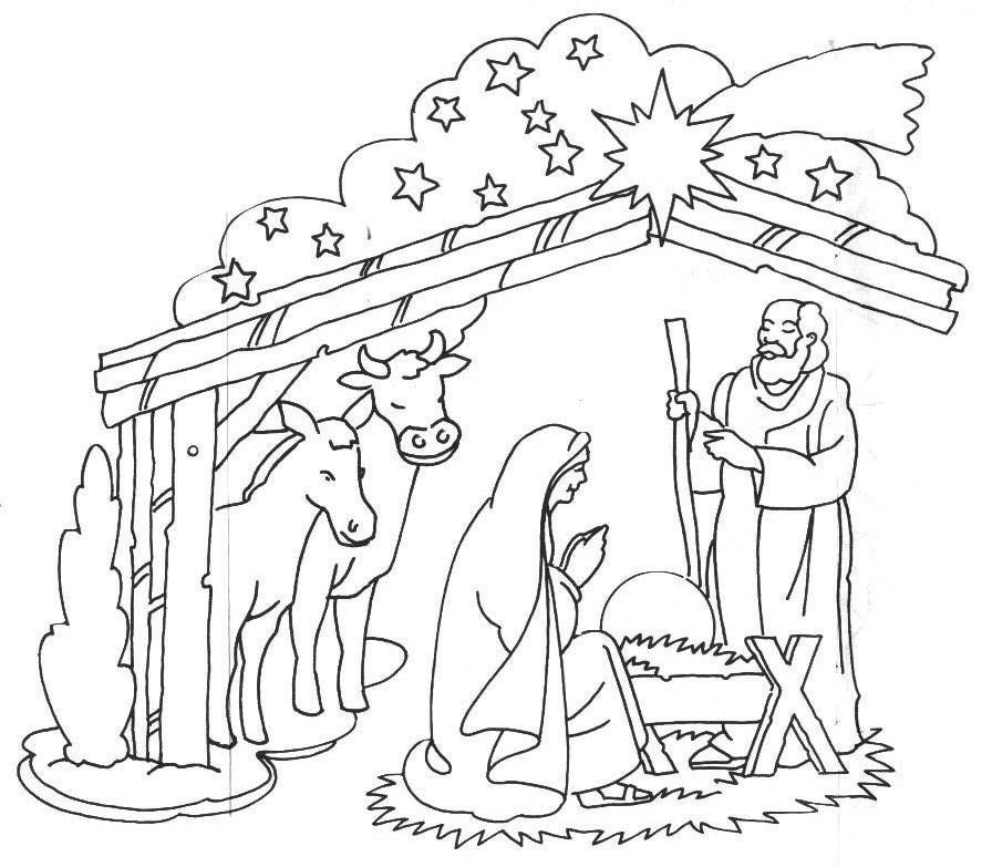 Baby Jesus Manger Coloring Page 570379 896x783 Baby Jesus Manger Coloring Page 570379
