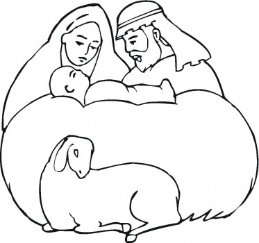 Baby Jesus Coloring Pages 373x350 Baby Jesus Coloring Pages