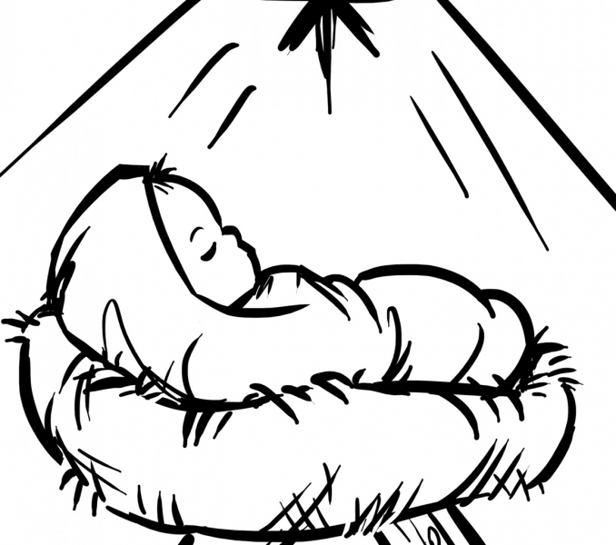 Baby Jesus In A Manger Coloring Pages at GetColorings.com | Free ...