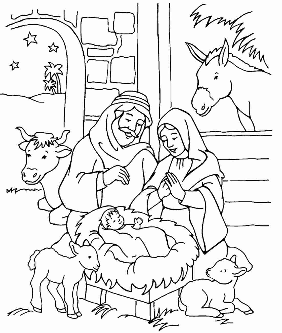 Baby Jesus In A Manger Coloring Page Free Printable Pages 1100x1300 Baby Jesus In A Manger Coloring Page Free Printable Pages