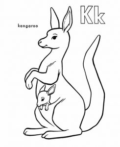 245x300 Excellent Decoration Kangaroo Coloring Page Kangaroo Carrying Baby