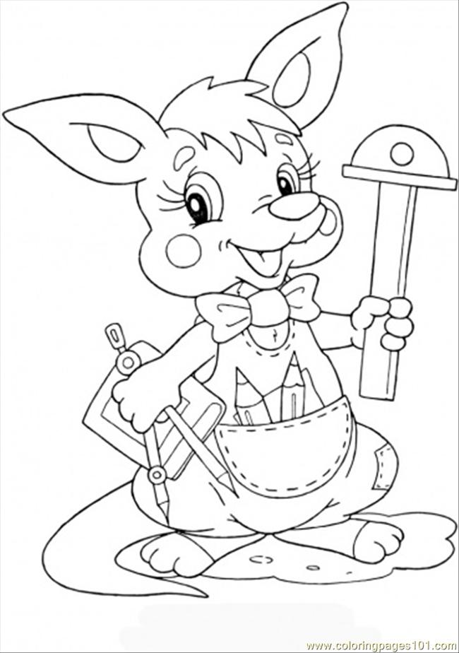 650x924 Baby Kangaroo Coloring Page