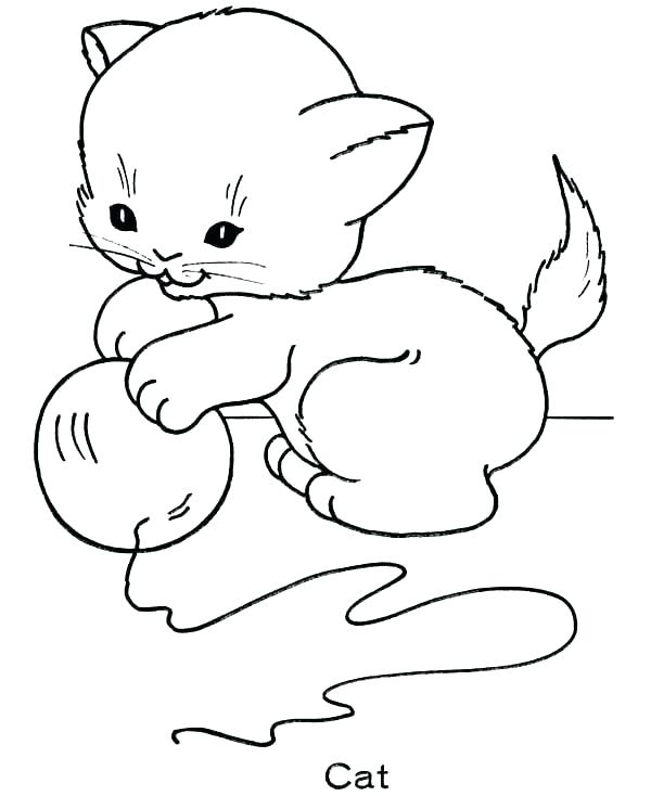600x734 Baby Cat Coloring Pages Cute Kitty Coloring Pages Kitten Printable