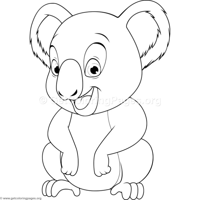 Baby Koala Coloring Pages 700x700 Baby Koala Coloring Pages