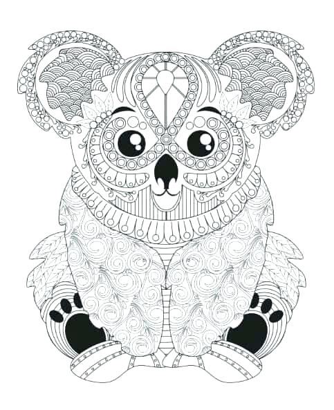 Koala Coloring Page 483x593 Koala Coloring Page