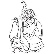 Baby Krishna Coloring Pages