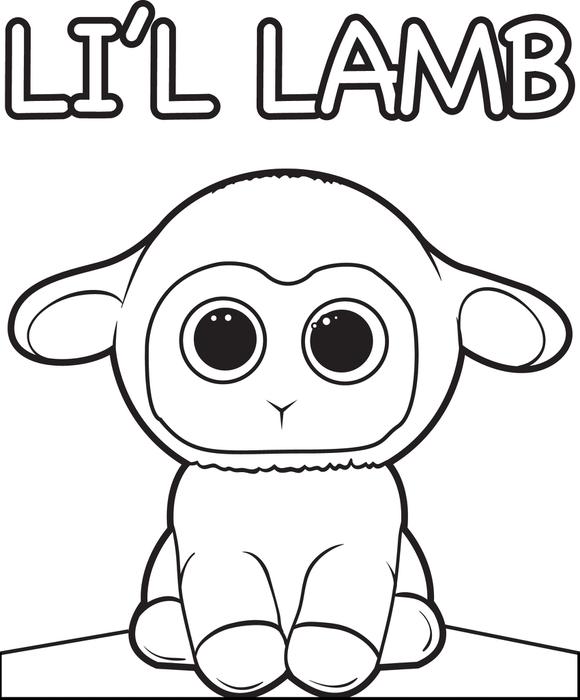 Free Printable Cartoon Lamb Coloring Page For Kids Intended 580x700 Free Printable Cartoon Lamb Coloring Page For Kids Intended