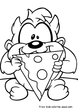 274x377 Printable Baby Looney Tunes Baby Taz Coloring Pages Colour It