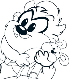 Baby Looney Tunes Taz Coloring Pages at GetColorings.com | Free ...