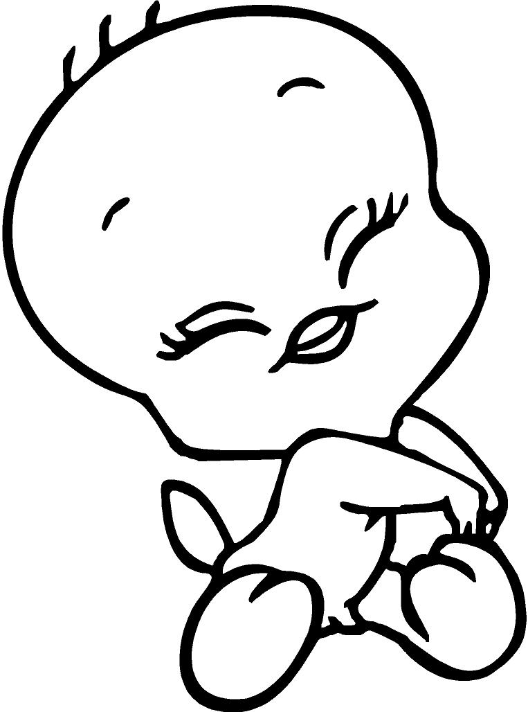 Baby Tweety Bird Coloring Pages 763x1028 Baby Tweety Bird Coloring Pages