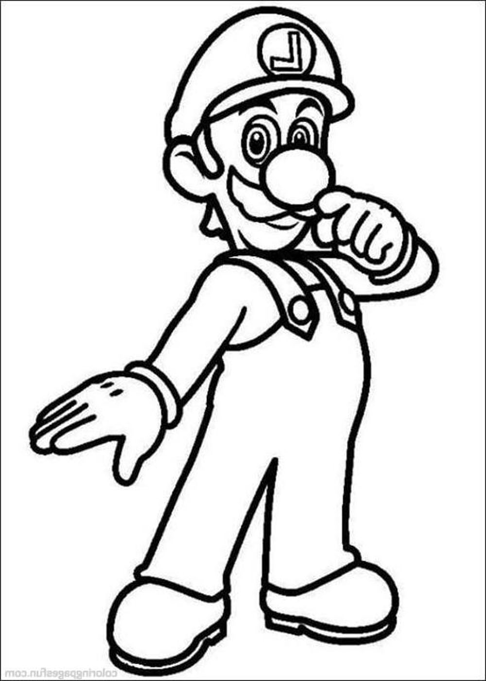 Coloring Pages Of Luigi - Free Printable Templates