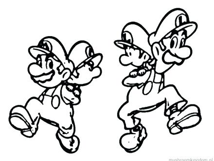 Mario And Luigi Coloring 440x330 Mario And Luigi Coloring