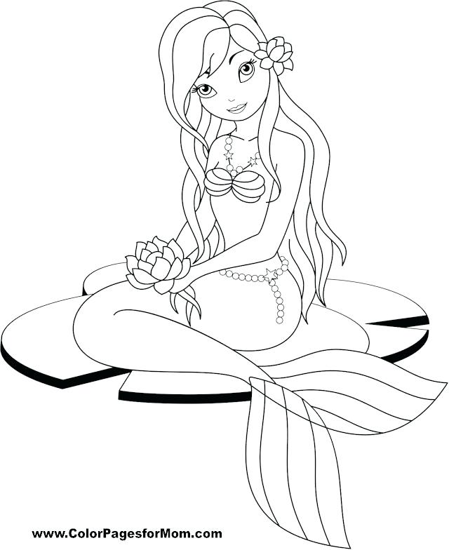 Cute Mermaid Coloring Pages Princess Hello Kitty Coloring Pages 640x784 Cute Mermaid Coloring Pages Princess Hello Kitty Coloring Pages