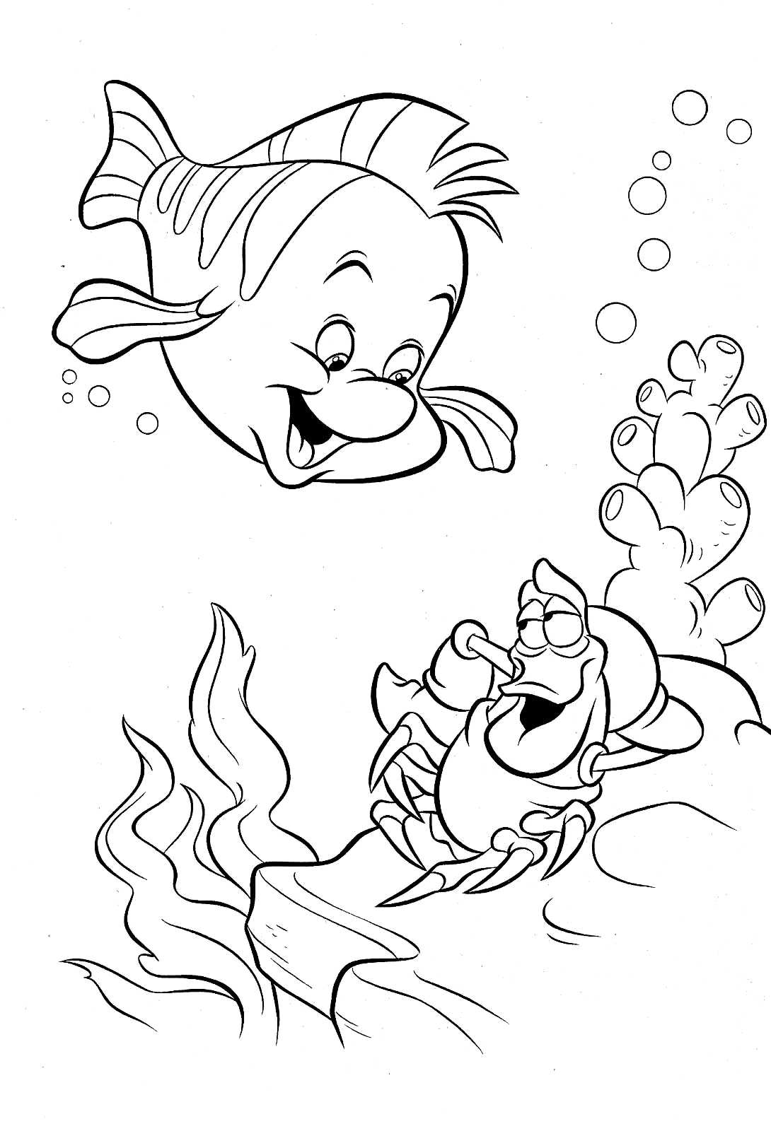 Baby Mermaid Coloring Pages 1090x1600 Baby Mermaid Coloring Pages