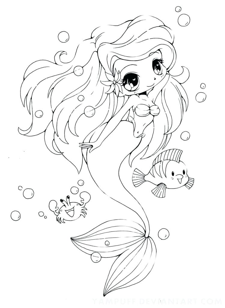 Cute Mermaid Coloring Pages 749x1024 Cute Mermaid Coloring Pages