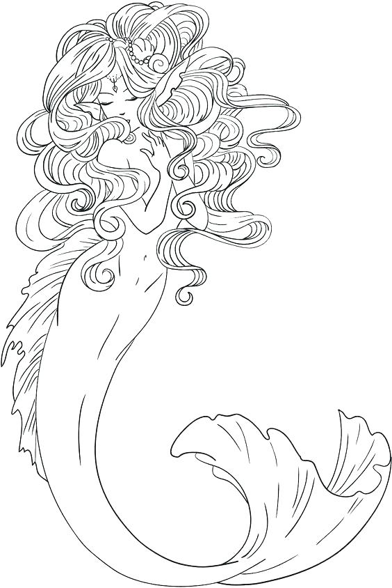 Baby Mermaid Coloring Pages Cute Mermaid Coloring Pages Little 564x844 Baby Mermaid Coloring Pages Cute Mermaid Coloring Pages Little