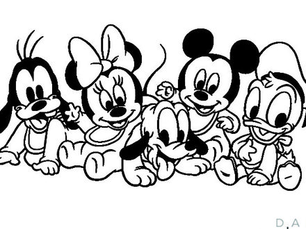 Baby Mickey And Friends Coloring Pages