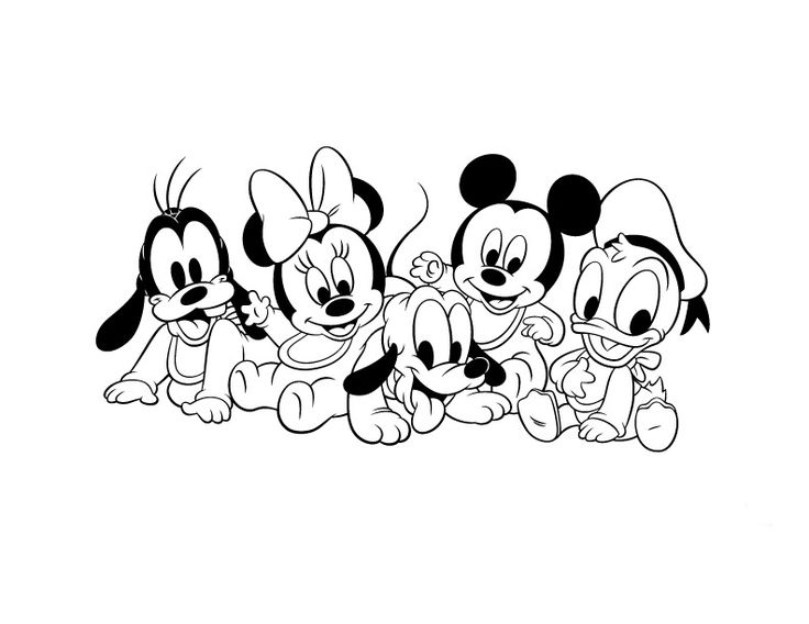 Baby Mickey And Minnie Mouse Coloring Pages Color Bros 736x568 Baby Mickey And Minnie Mouse Coloring Pages Color Bros