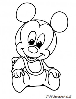 Baby Mickey Mouse Coloring Pages To Print Printable Disney Babies 262x338 Baby Mickey Mouse Coloring Pages To Print Printable Disney Babies