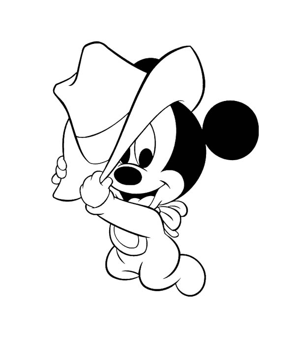 Cute Baby Mickey Mouse Coloring Page Color Luna 600x686 Cute Baby Mickey Mouse Coloring Page Color Luna