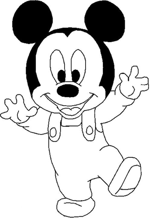 Baby Mickey Mouse Coloring Page Cartoons Molde 500x720 Baby Mickey Mouse Coloring Page Cartoons Molde