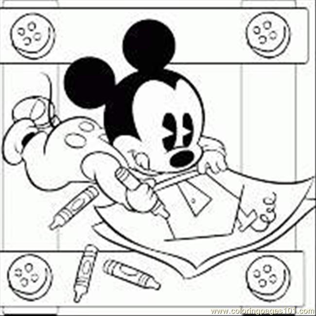 Baby Mickey Mouse Coloring Pages 650x650 Baby Mickey Mouse Coloring Pages