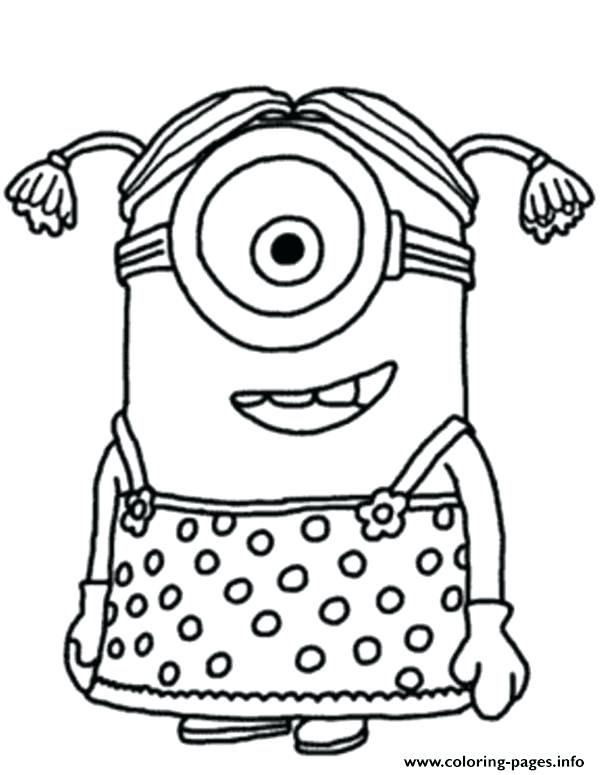 600x775 Minion Pictures To Colour Together With Minion Coloring Games