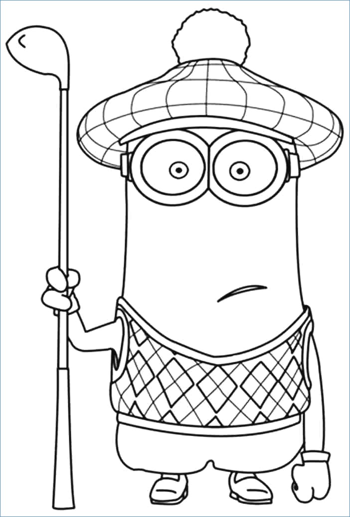 702x1036 Two Eyed Minion Coloring Page