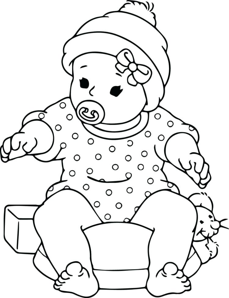 750x975 Baby Coloring Pages Baby 1 Coloring Page New Baby Sister Coloring