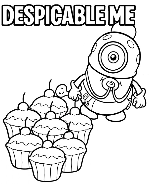 600x740 Baby Minion Coloring Page From Despicable Me 3 Movie