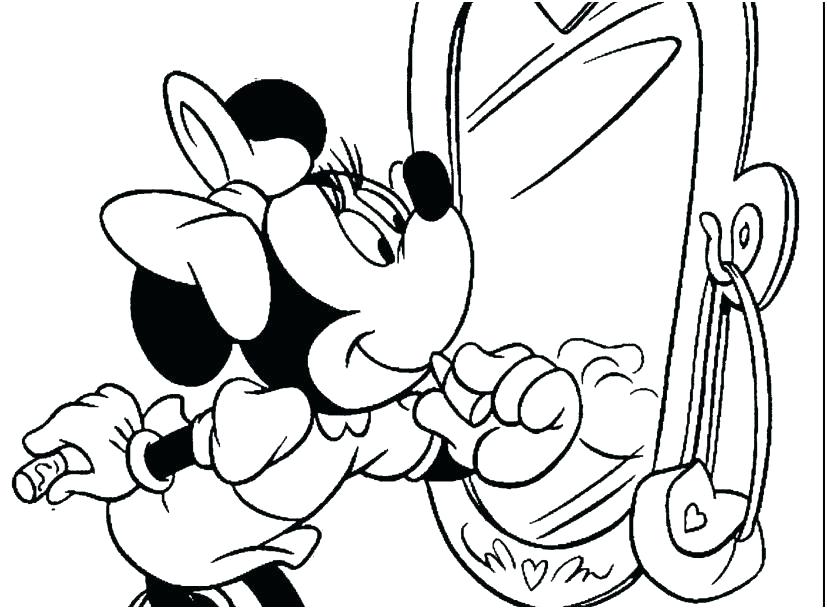 827x609 Mickey Mouse And Minnie Mouse Coloring Pages Mouse Coloring Books