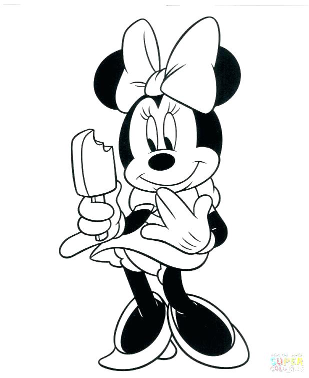 618x755 Minnie Coloring Page Mickey Mouse And Camp Baby Minnie Mouse 1st