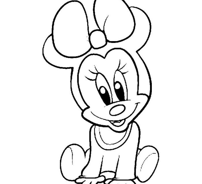 Baby Minnie Mouse Coloring Pages And Pictures To Colour And Print 700x640 Baby Minnie Mouse Coloring Pages And Pictures To Colour And Print