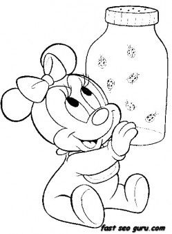 Printable Disney Characters Baby Minnie Mouse Coloring Pages 249x338 Printable Disney Characters Baby Minnie Mouse Coloring Pages